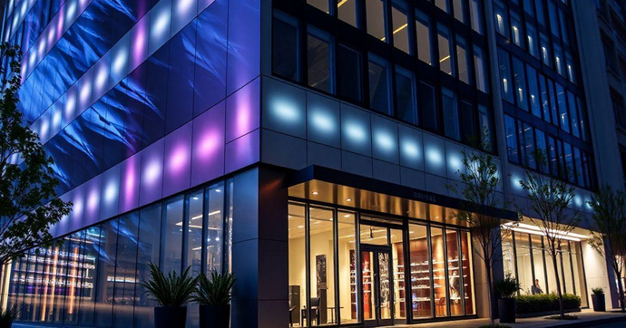Fachada ACM com LED: Beleza e Tecnologia