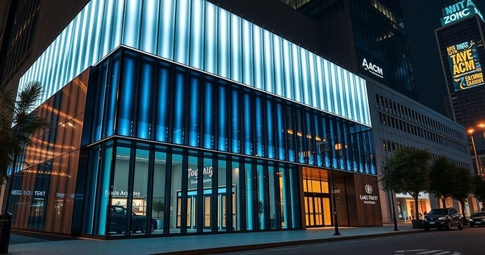 Fachada em ACM com LED: Estilo e Modernidade